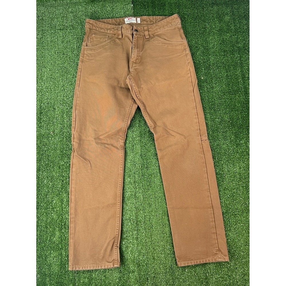 Fjallraven Greenland Canvas Jeans M Brown G-1000 Eco Pants 87216 Mens 32